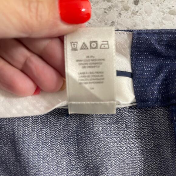 Van Heusen pants chinos slacks trousers women's 18 plus size slate blue pin strp - Picture 9 of 16